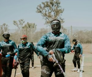 Men Playing Paintball